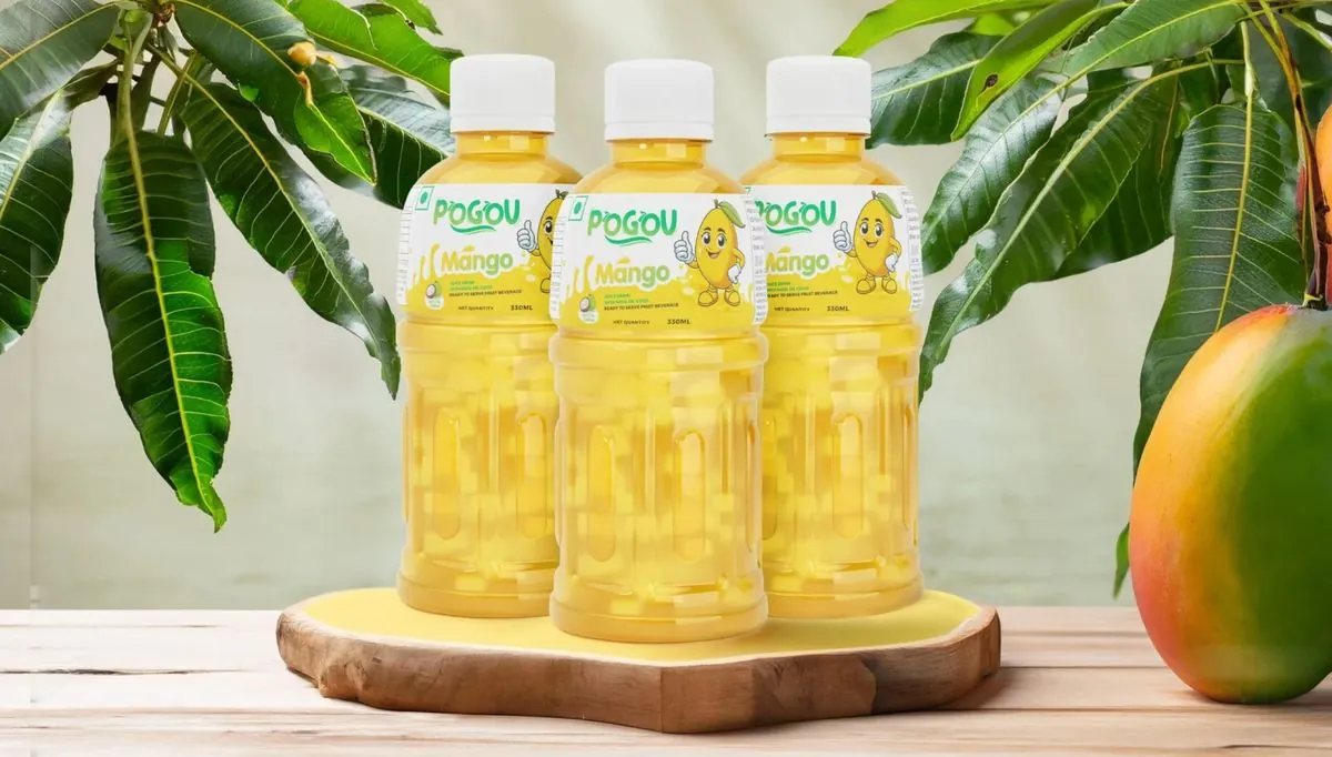 Pogou juice bottle packaging
