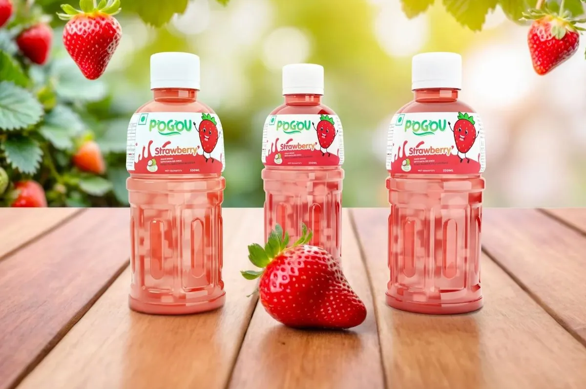 Pogou juice bottle packaging